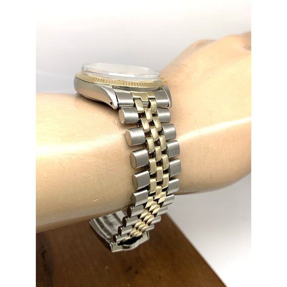 Rolex Oyster Perpetual Men's Watch 1005 Swiss Automatic Vintage 1969 2-Tone 34mm - Picture 11 of 13